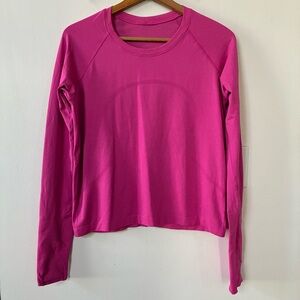 Lululemon Swiftly 2.0 Race Length Long Sleeve Top in Pink